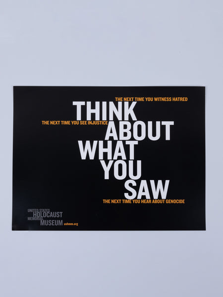 "Think About What You Saw" Poster / Postcard
