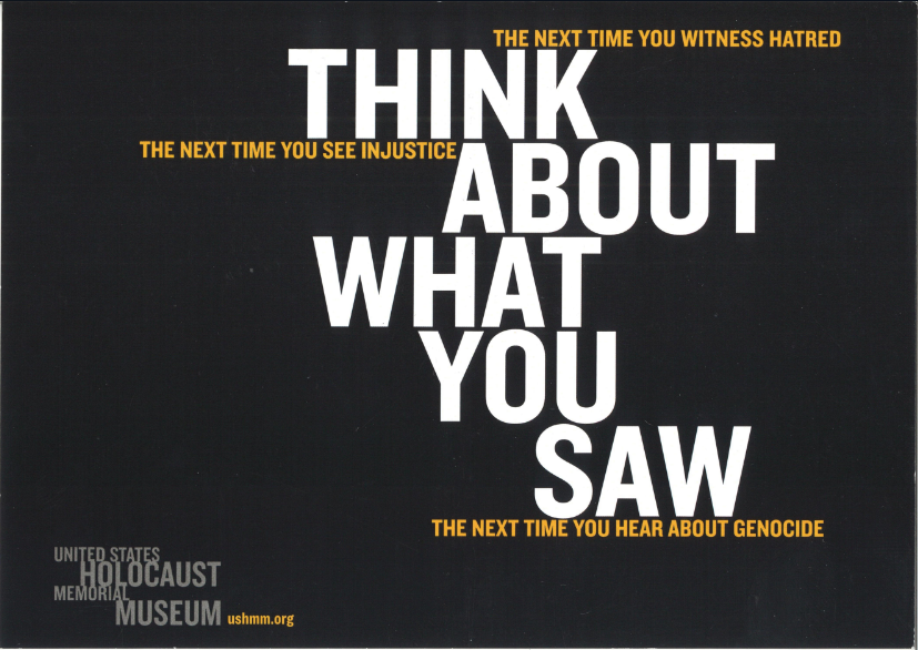 "Think About What You Saw" Poster / Postcard